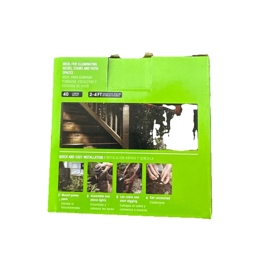 2 Portfolio Deck Light Stair Light Low Voltage LED Black Finish 3Watt‎